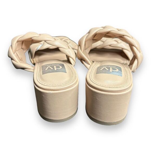 DV Dolce Vita Women's Stacey Plush Braided Sandals Color Nude Size 5 - Picture 3 of 8